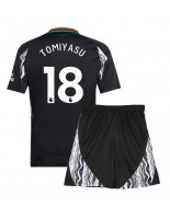 Arsenal Takehiro Tomiyasu #18 Venkovní dres pro děti 2024-25 Krátký Rukáv (+ trenýrky)